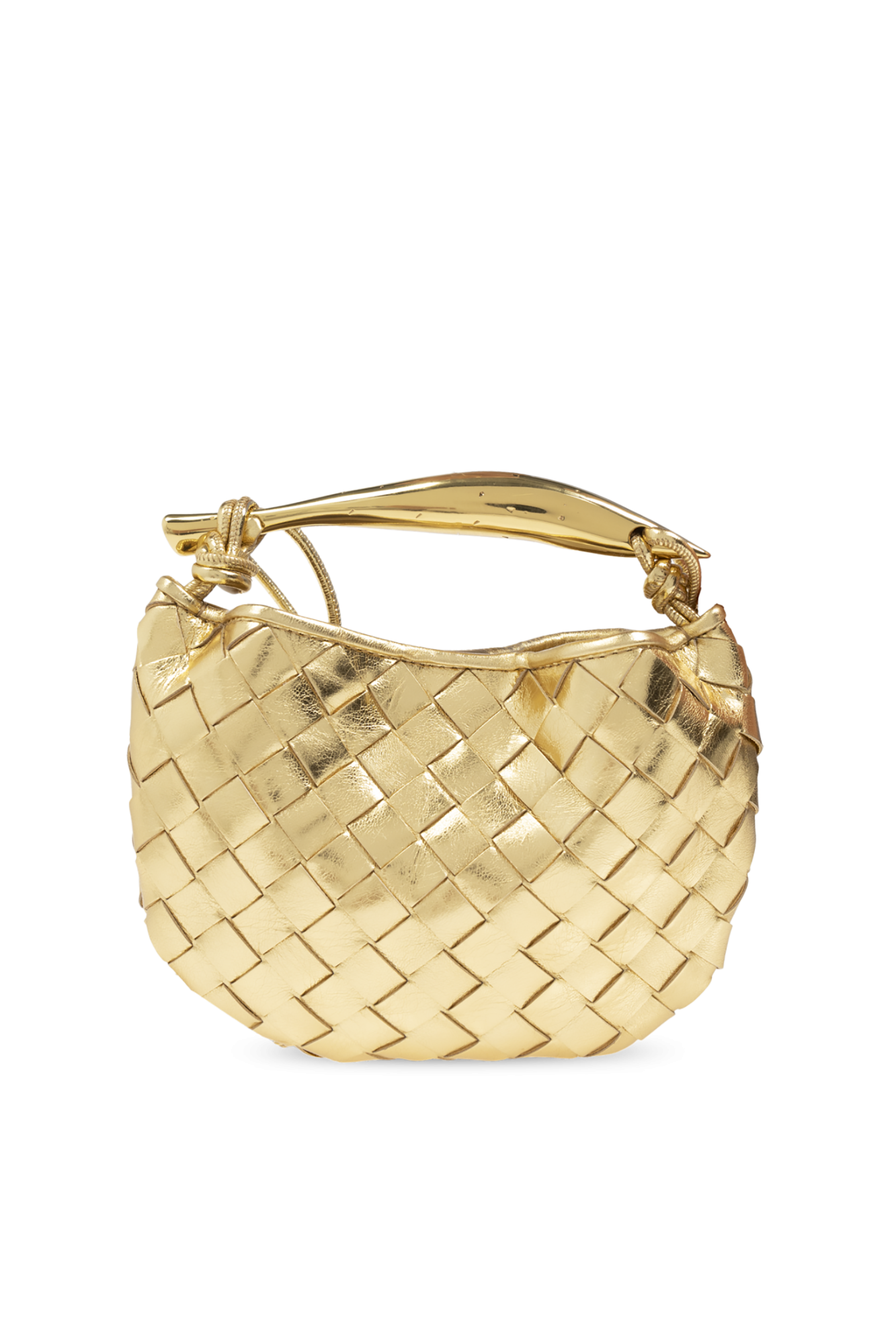 BOTTEGA VENETA ヘルト付きロンクスリフコト 680160V1ID0 9713 Bottega Veneta Sunrise Shoulder Bag in Cognac & Gold | FWRD